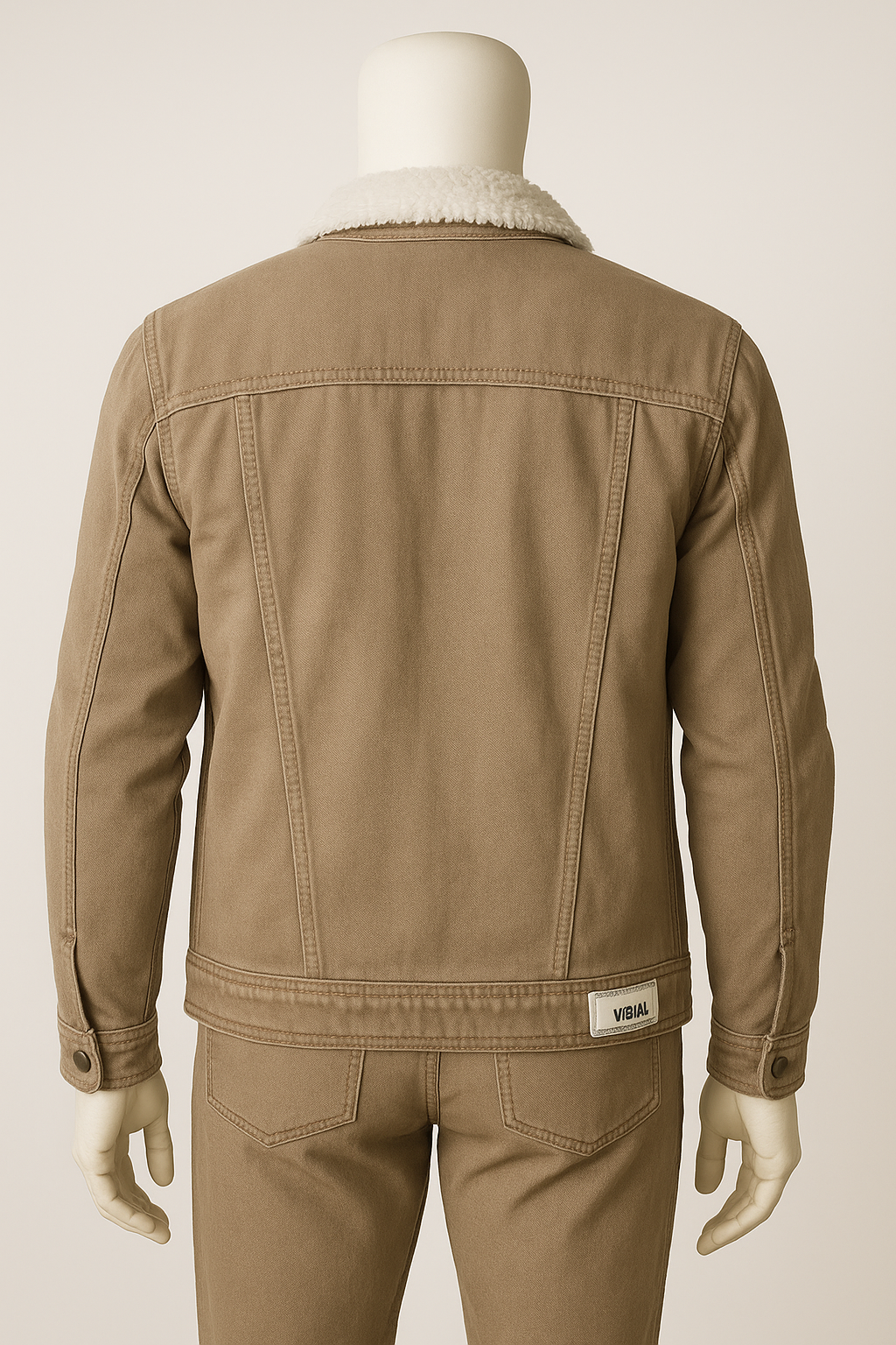Jaqueta masculina peluciada | Caqui