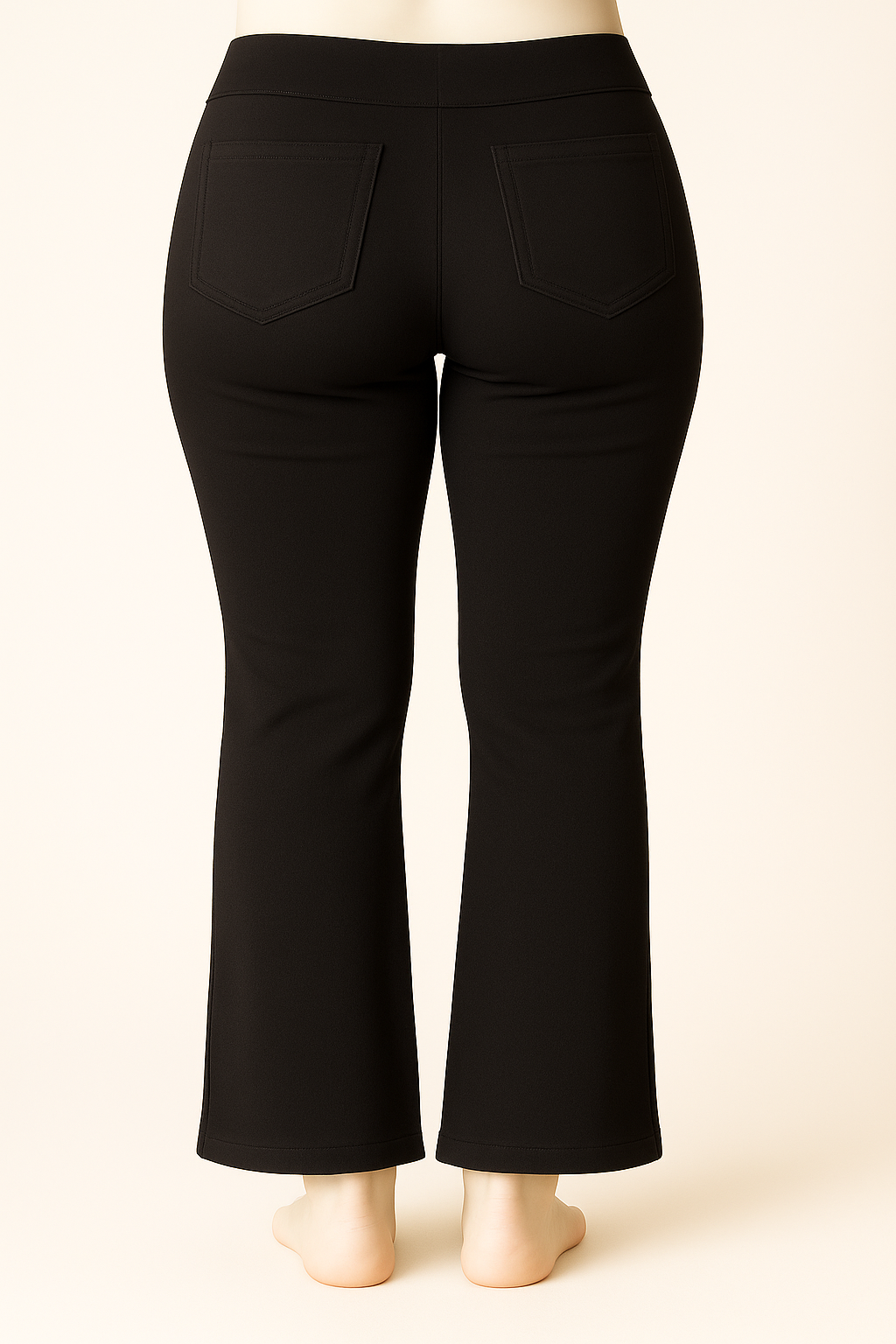 Calça flare flanelada c/ bolso